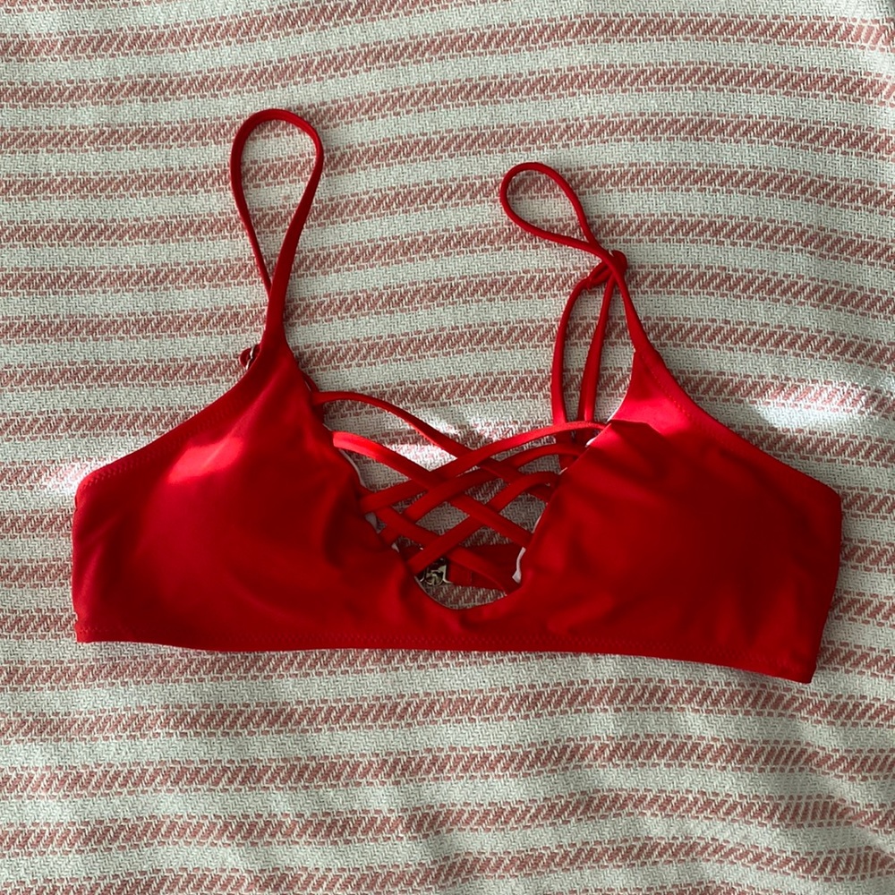 Red bikini top